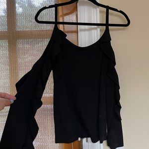Club Monaco black knit top with cold shoulders - new with tags